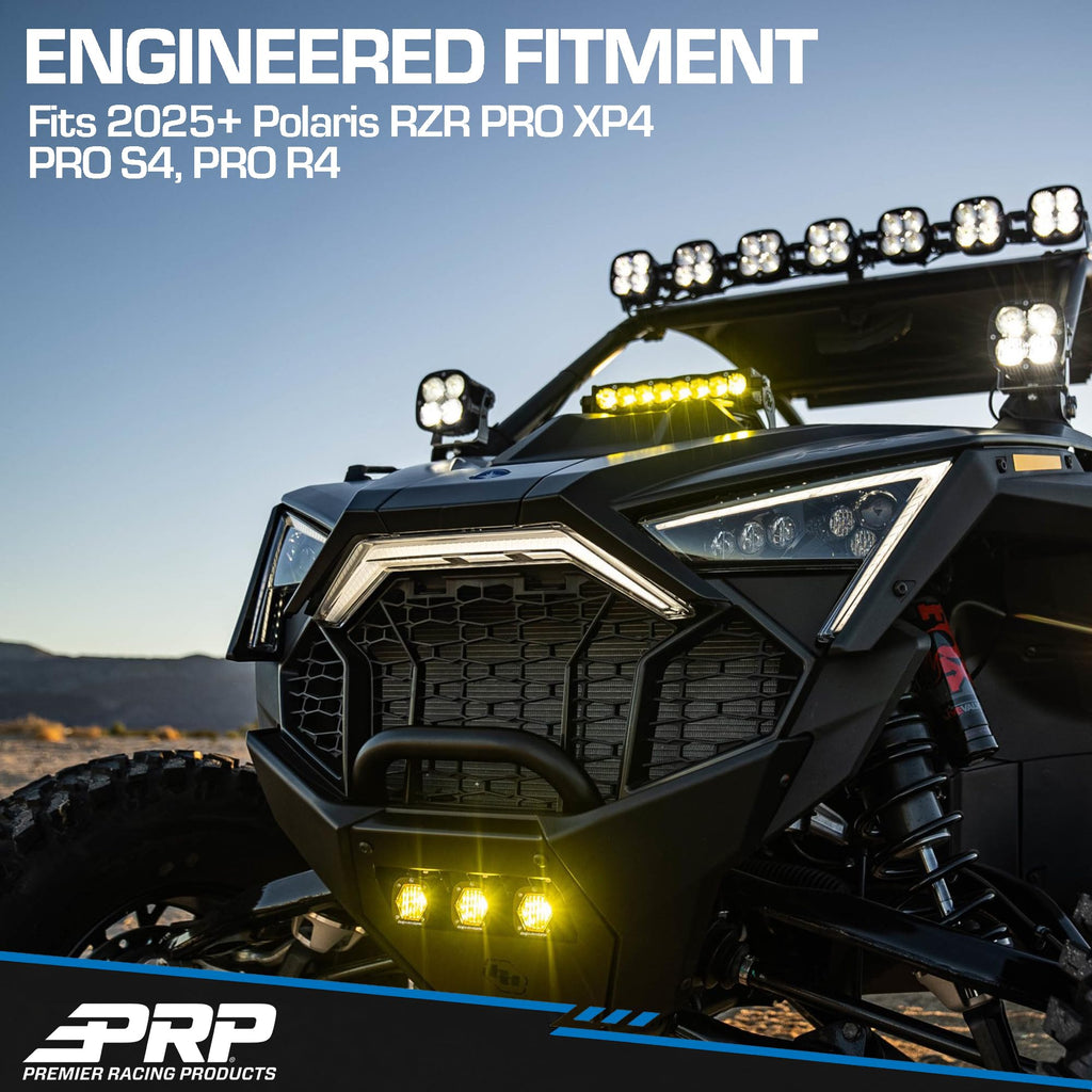 PRP Front & Rear Door Storage Bags with Knee Pads for Polaris RZR