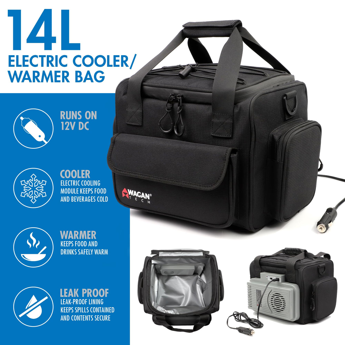 Wagan 14L Portable Electric Cooler & Warmer Bag