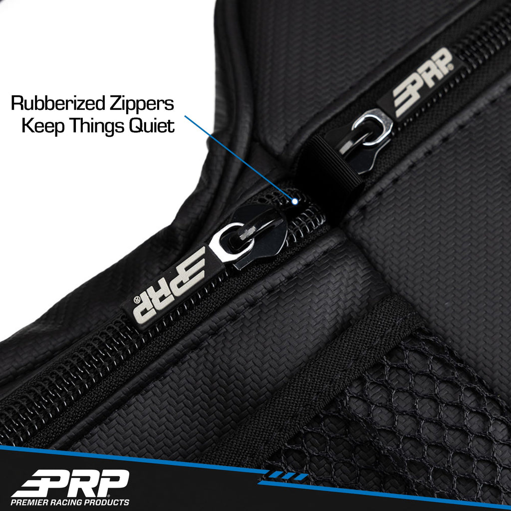 PRP Front & Rear Door Storage Bags with Knee Pads for Polaris RZR