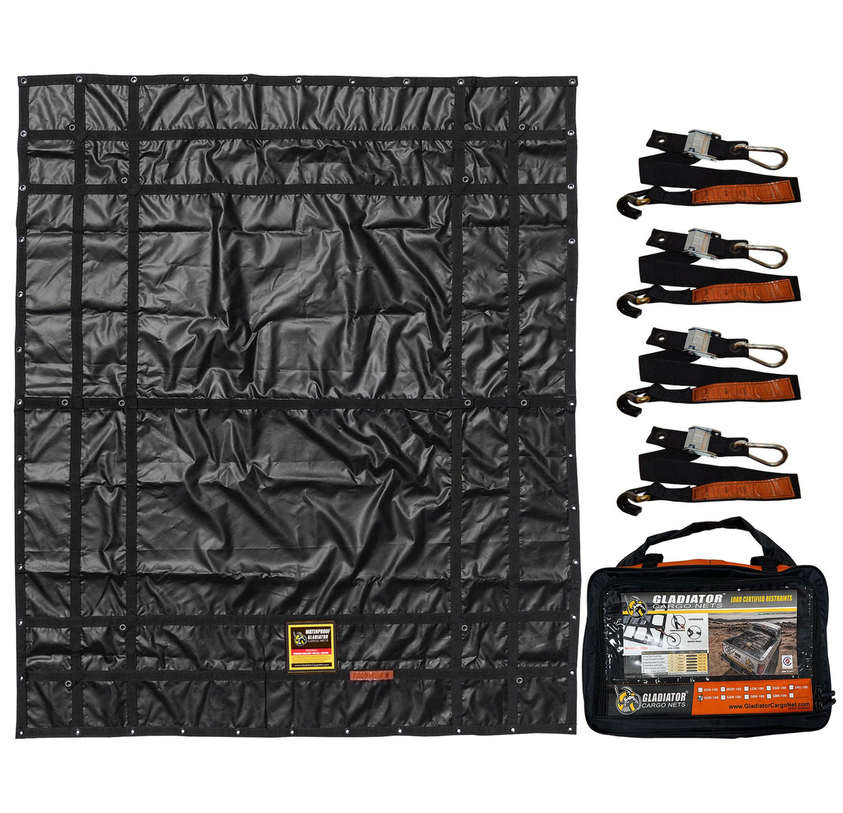 Gladiator Waterproof Heavy-Duty Cargo Net & Truck Tarp