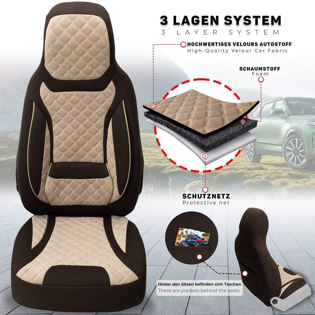 BREMER SITZBEZÜGE Custom Seat Covers for VW Golf 7 T2