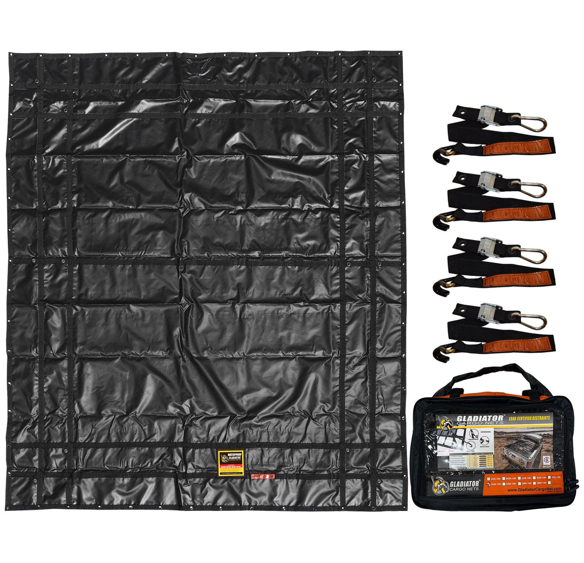 Gladiator Waterproof Heavy-Duty Cargo Net & Truck Tarp