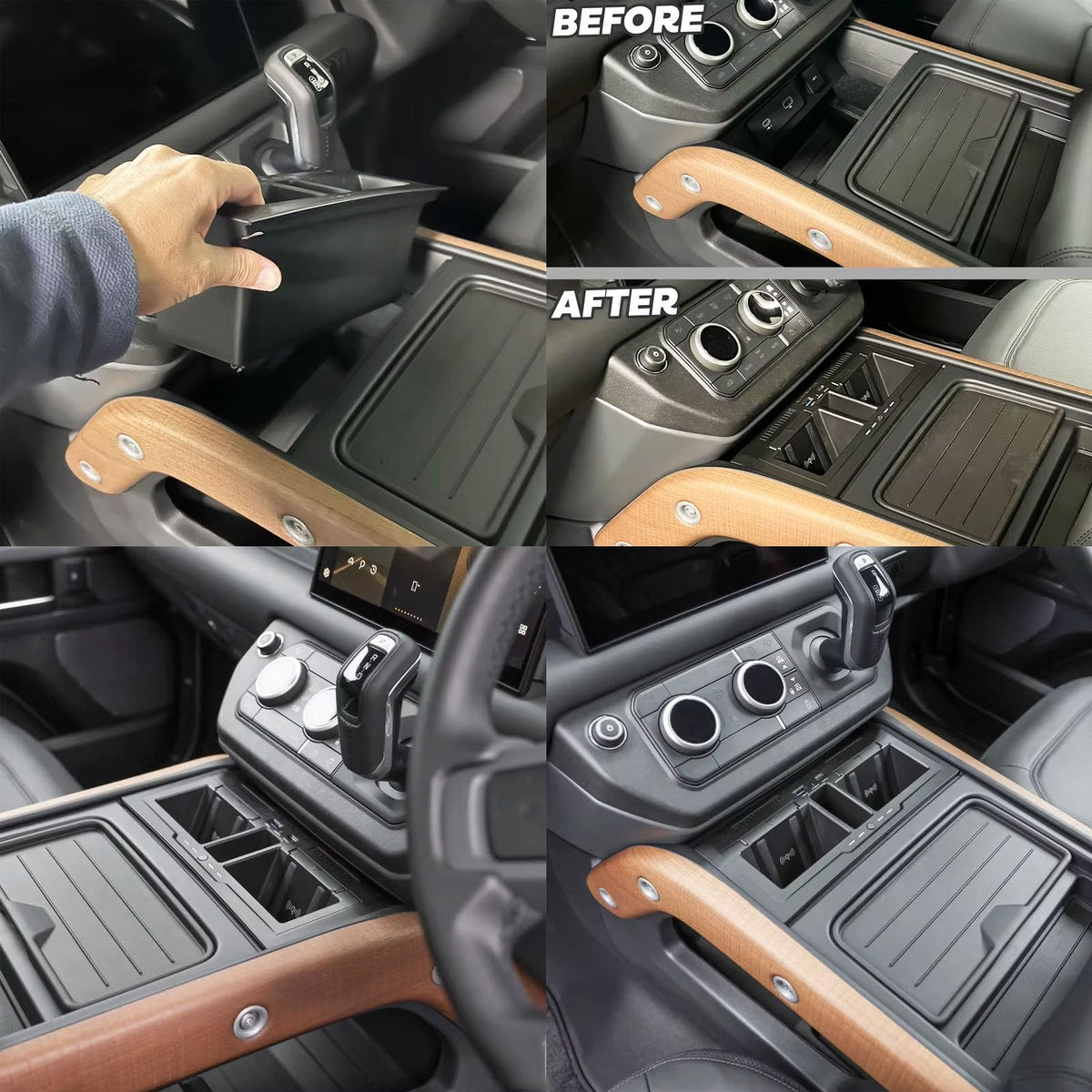 Dual Wireless Car Charger for Land Rover Defender 90/110/130