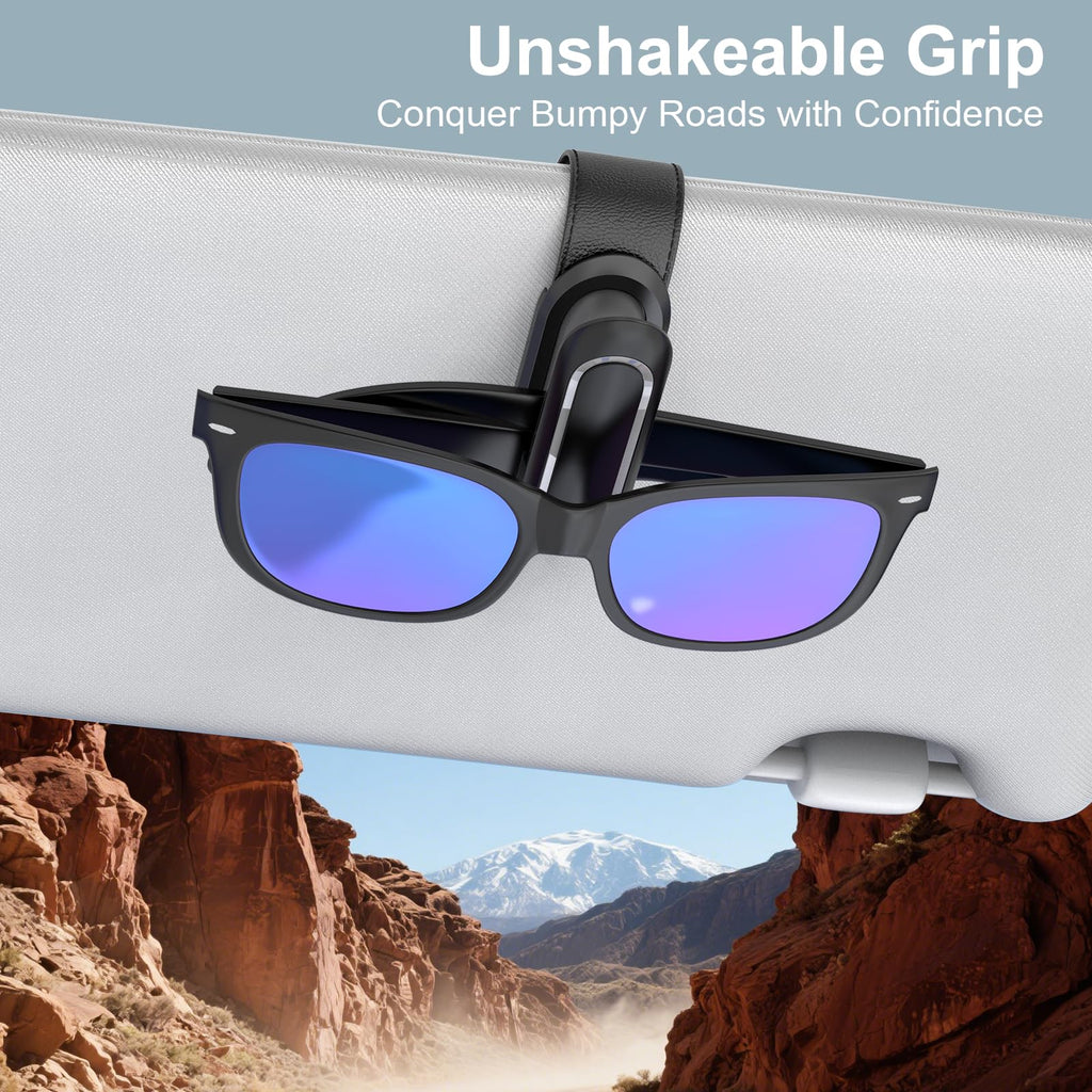 Veharvim 2-Pack Car Visor Sunglasses Holder Clips