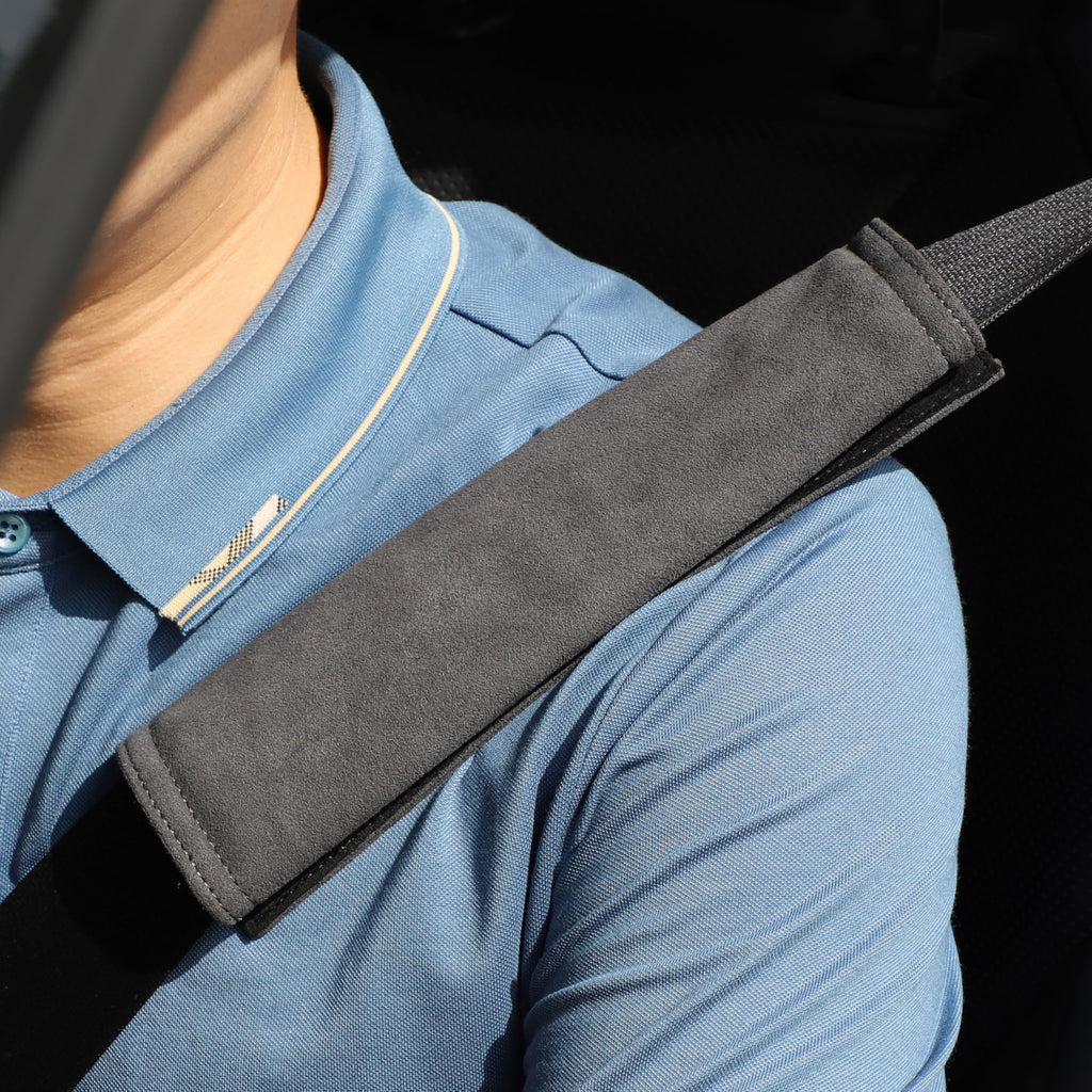ALTRAALMA 2-Pack Suede Car Seat Belt Shoulder Pads
