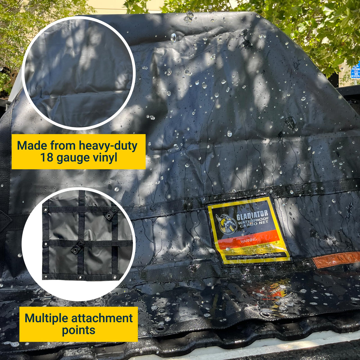 Gladiator Waterproof Heavy-Duty Cargo Net & Truck Tarp