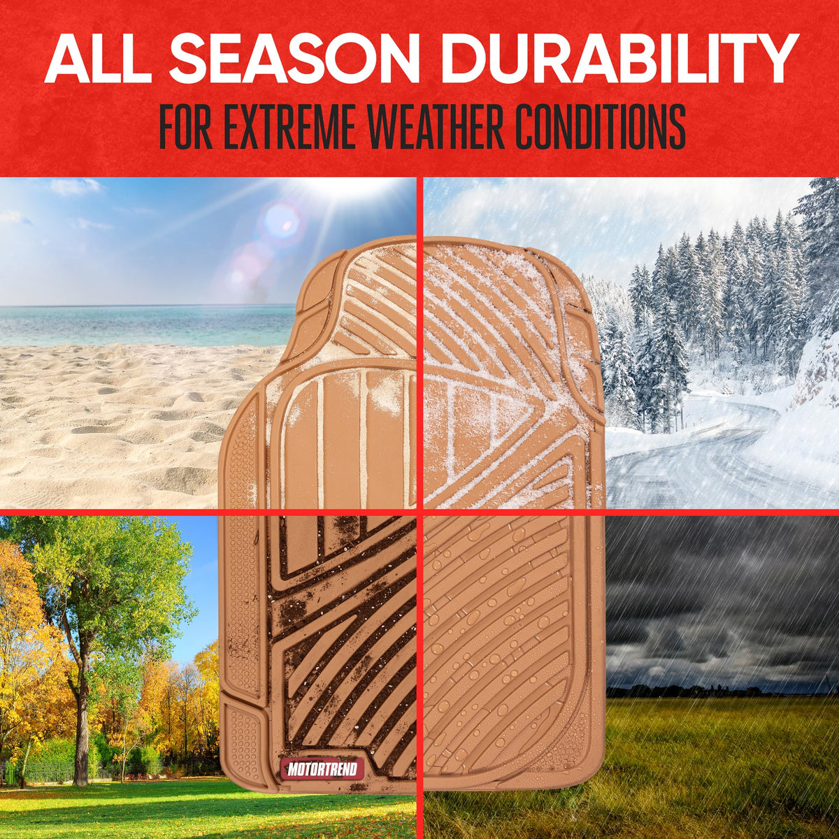 Motor Trend FlexTough All-Weather Car Mats with Cargo Liner