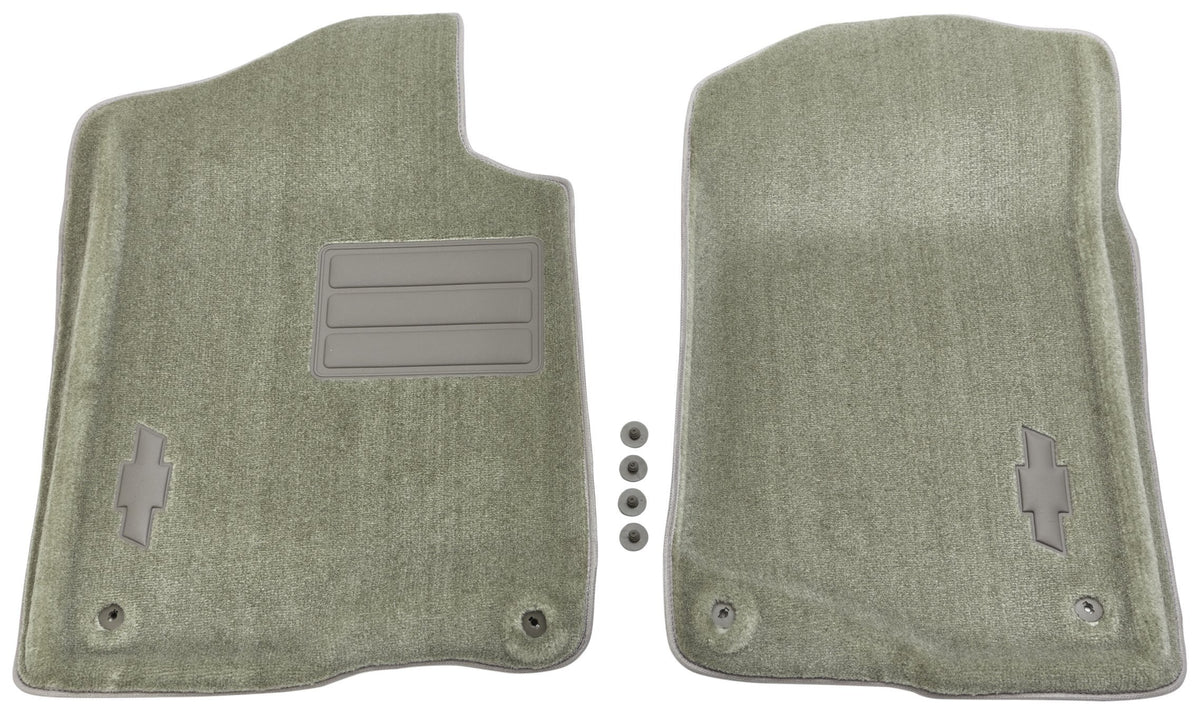GM Accessories Front Carpeted Floor Mats with Bowtie Logo